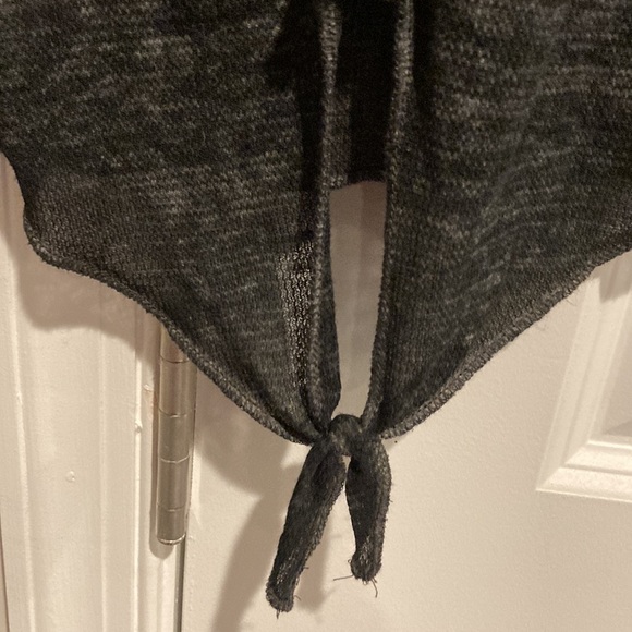 NOBO Thin Burnout Cute V-Neck Shirt With Tie Bottom & Buttons - Picture 2 of 8